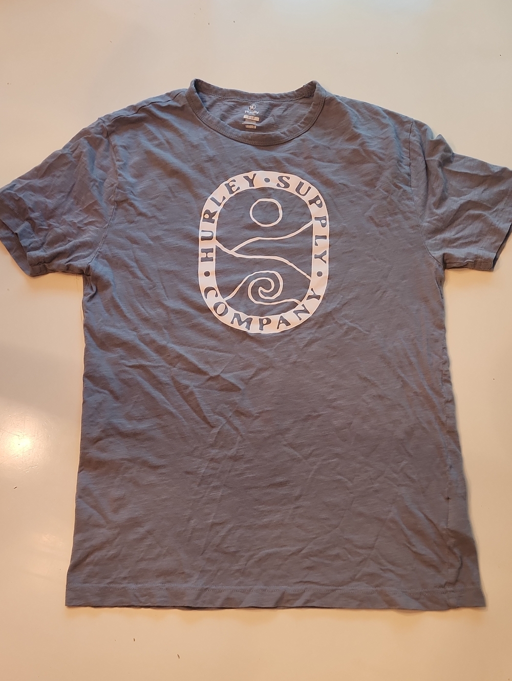 Hurley Supply Company Men's Graphic Logo T-Shirt Blue Small